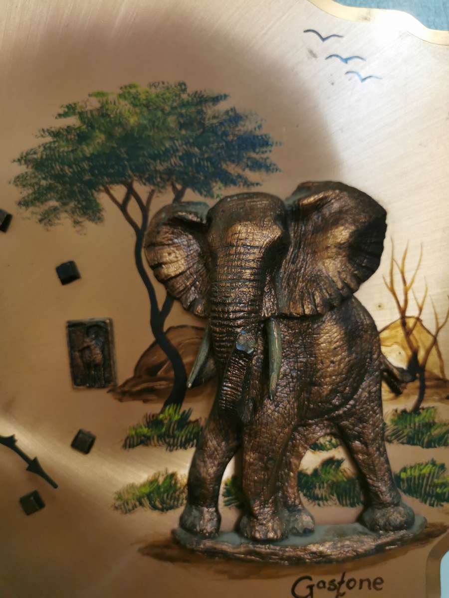 Handmade Gastone Copper Productions Wall Clock - working!