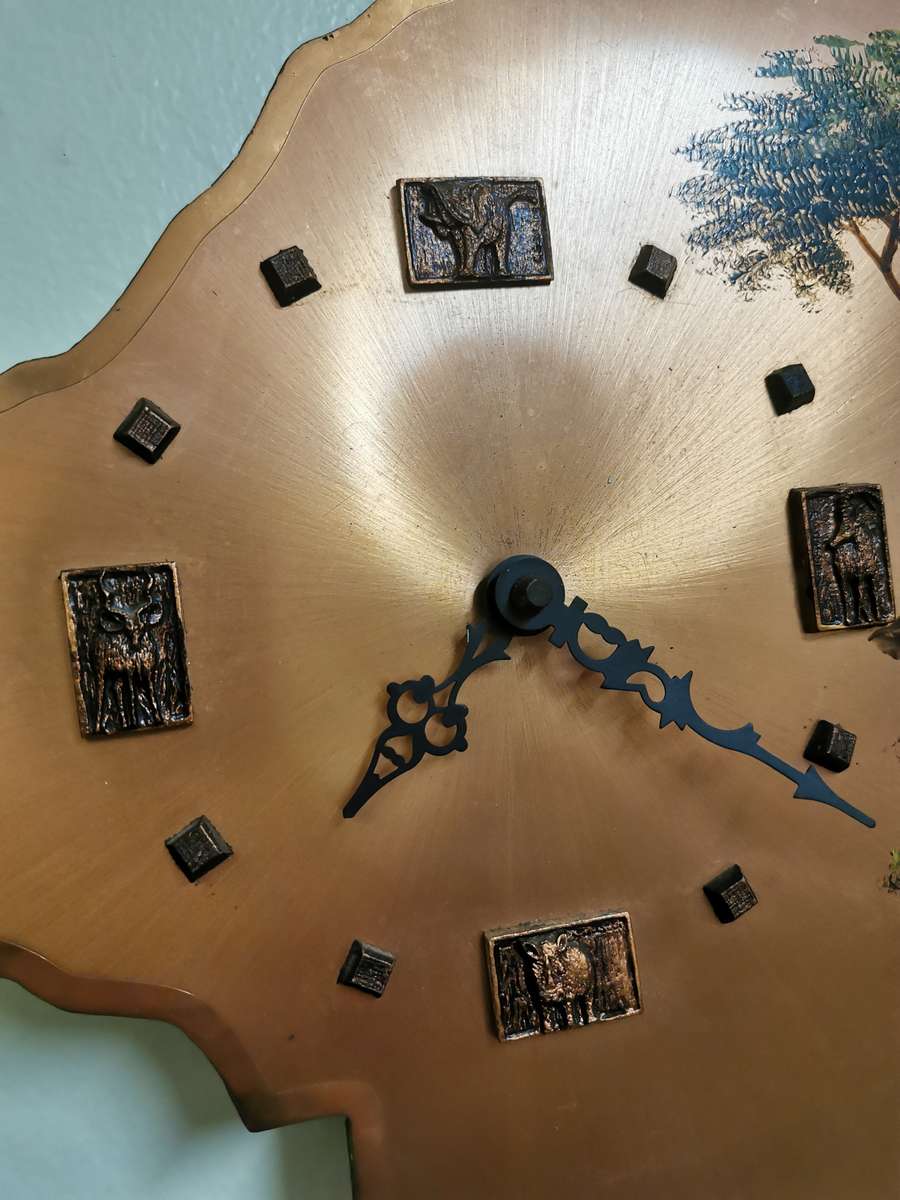 Handmade Gastone Copper Productions Wall Clock - working!