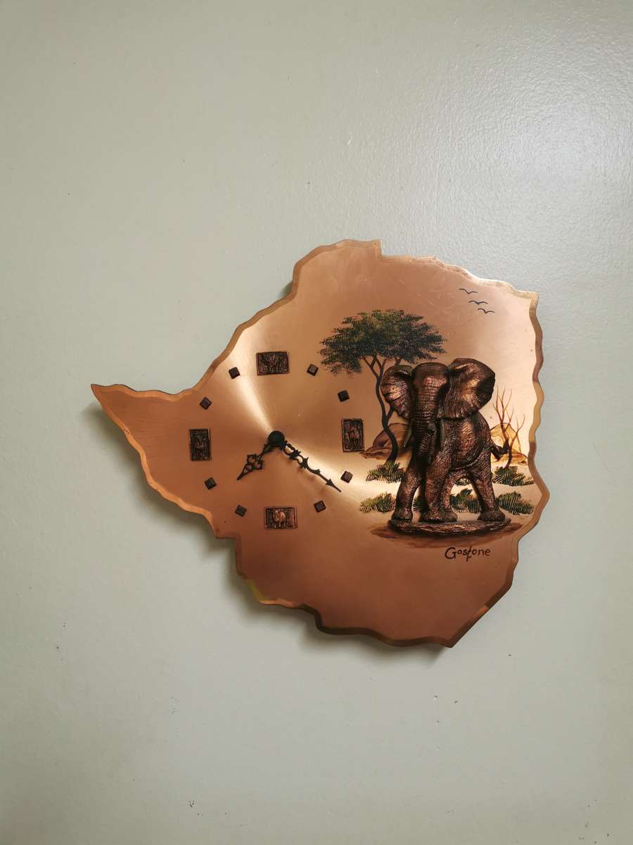 Handmade Gastone Copper Productions Wall Clock - working!