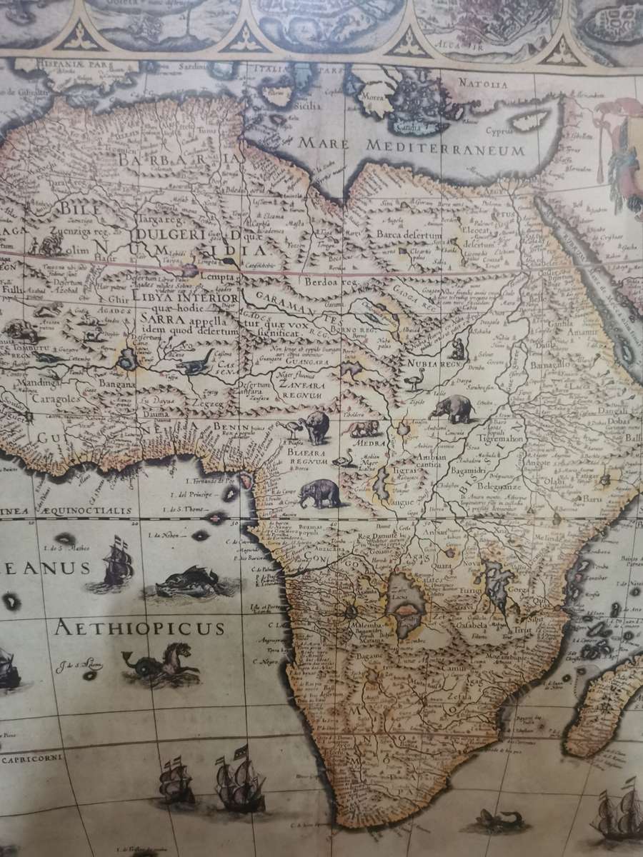 New Depiction of Africa 1631 Map - The Folger Shakespeare Library (48cmx59cm)