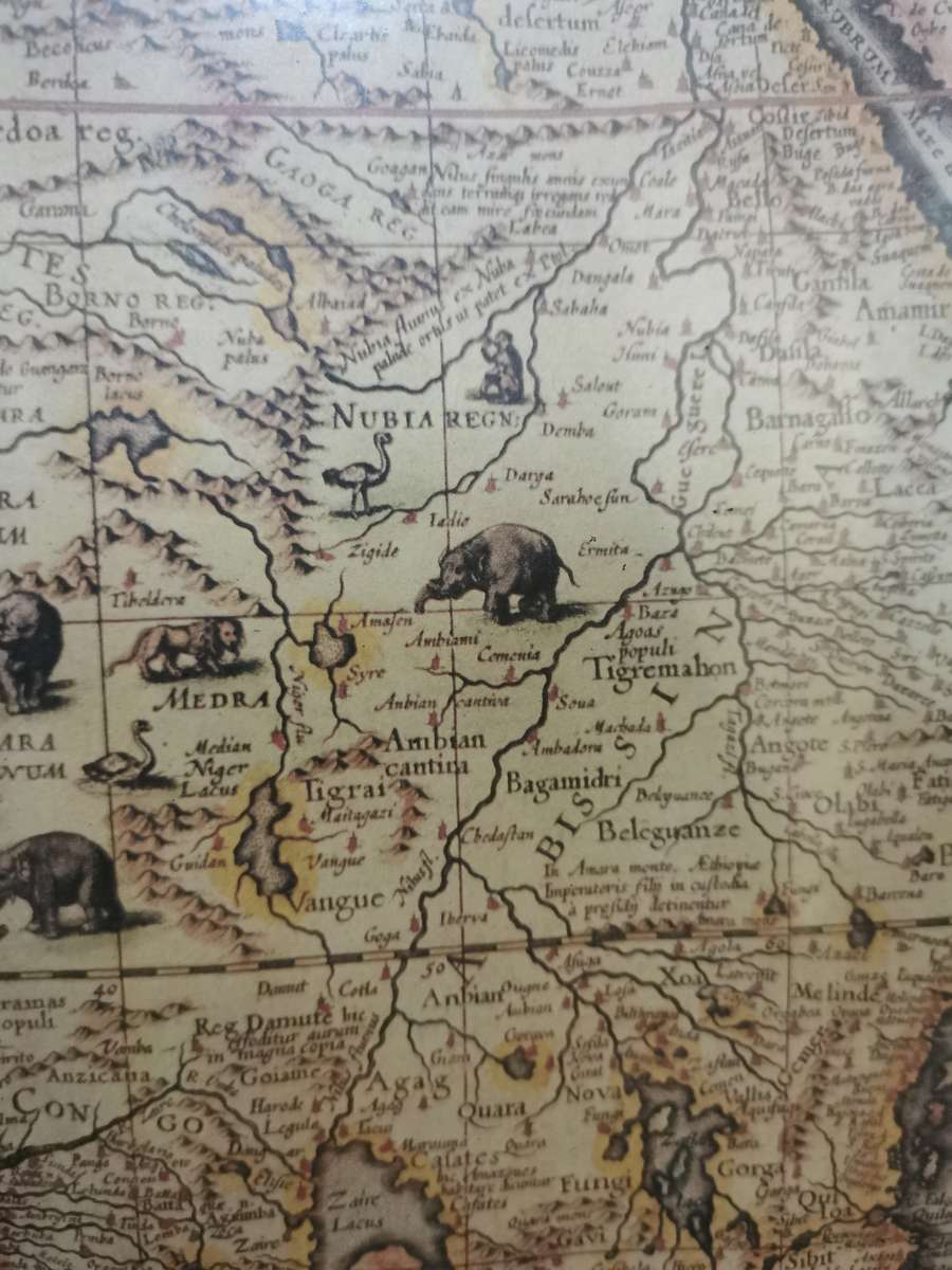 New Depiction of Africa 1631 Map - The Folger Shakespeare Library (48cmx59cm)
