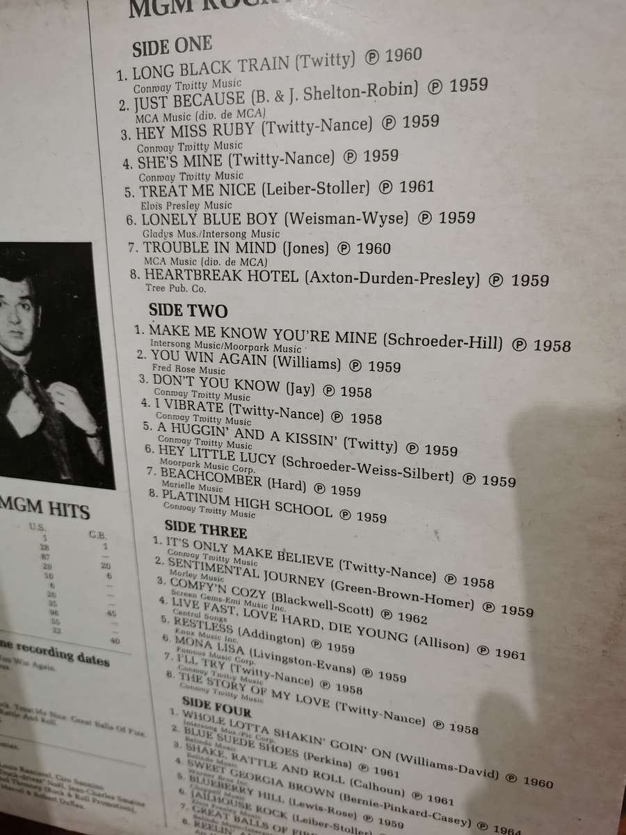 Conway Twitty MGM Rock and Roll Album 2 LP set