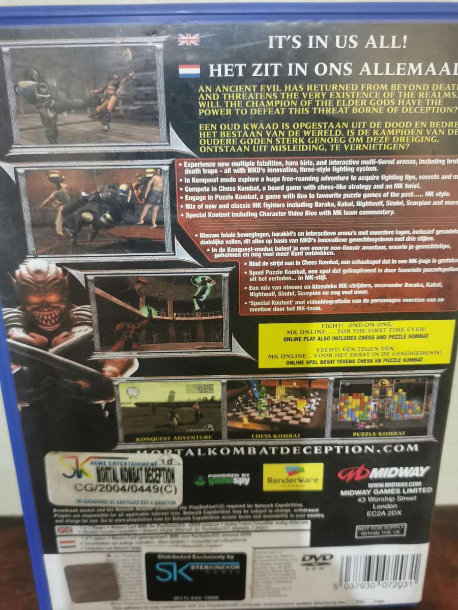 Mortal Kombat Deception on PlayStation 2 with Booklet