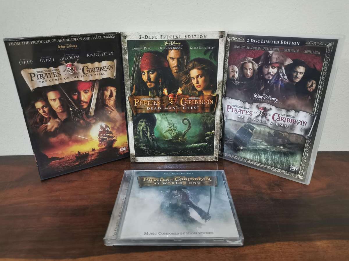 Pirates of the Caribbean Original Trilogy on DVD plus free Soundtrack