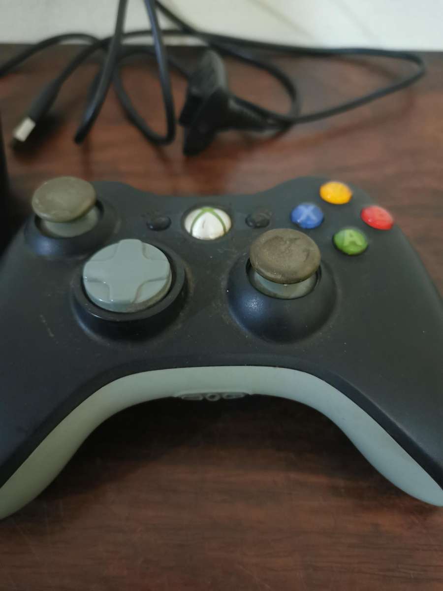 Pair of Xbox 360 Remotes with Cable and Extra Battery