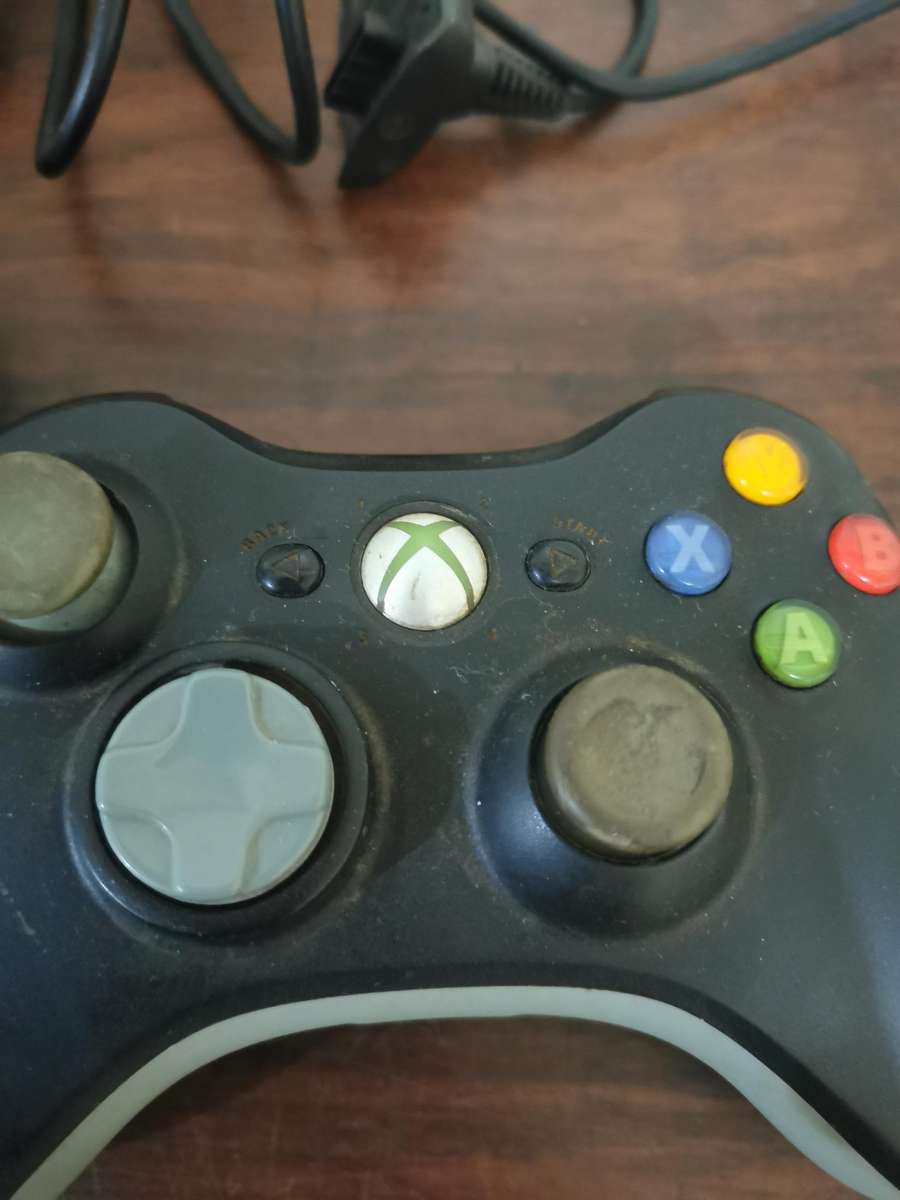 Pair of Xbox 360 Remotes with Cable and Extra Battery