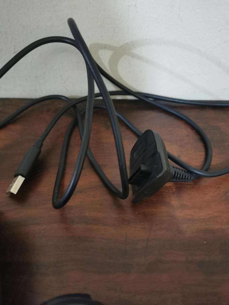 Pair of Xbox 360 Remotes with Cable and Extra Battery