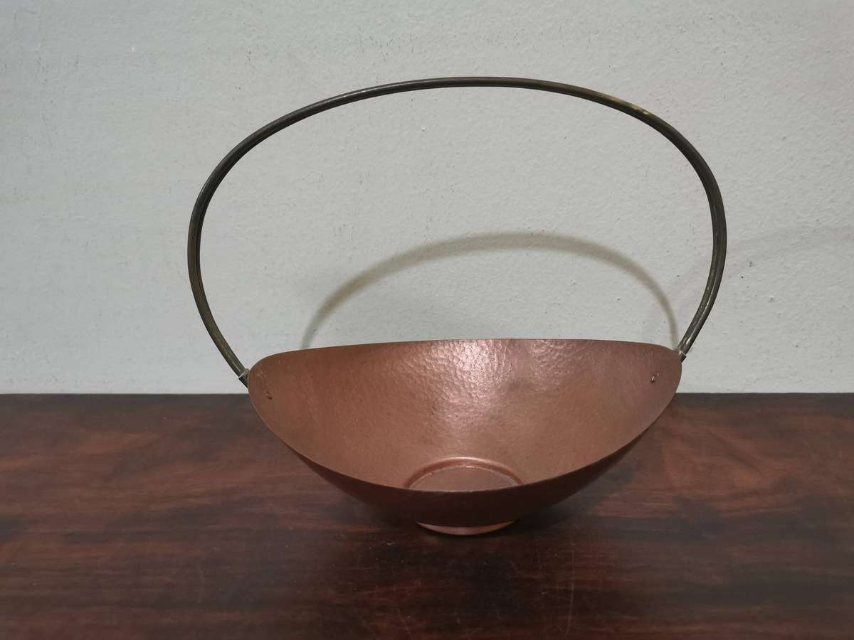 Vintage Hammered Copper and Brass Bowl