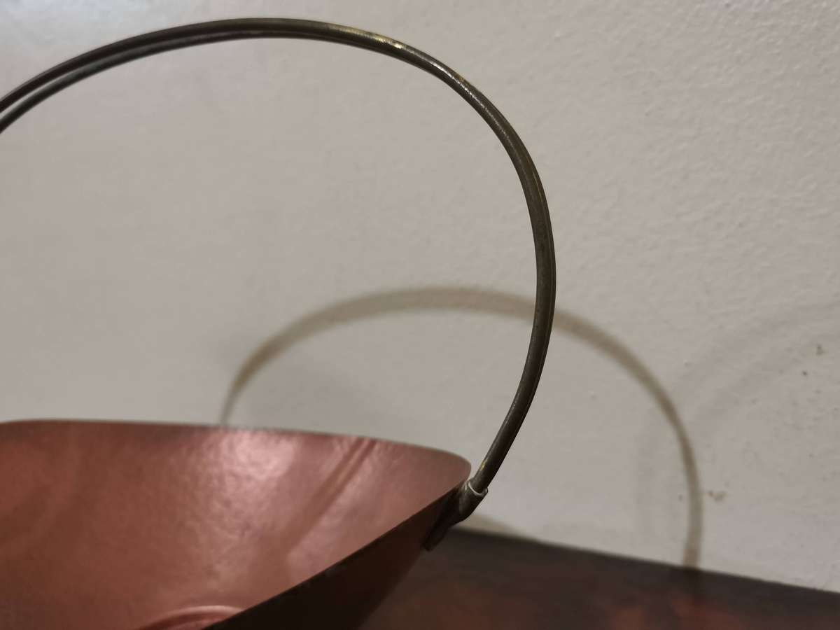 Vintage Hammered Copper and Brass Bowl