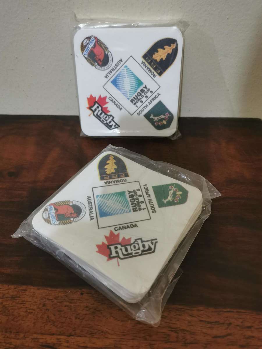 New and Sealed, 1995 Rugby World Cup Coaster Packs x2