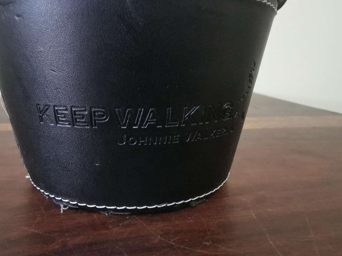 Johnny Walker Ice Bucket in Stainless Steel and Leather