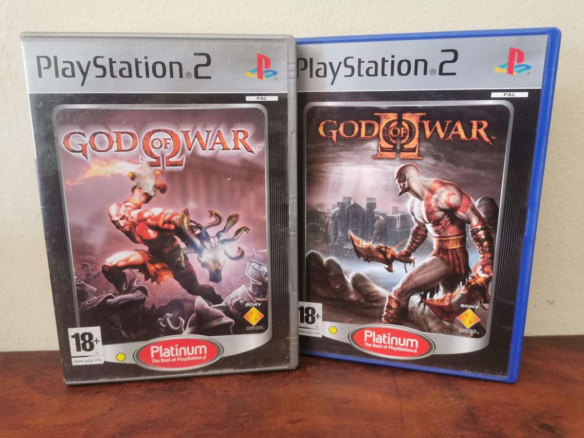 God of War 1 and 2 on PlayStation 2 with Booklets