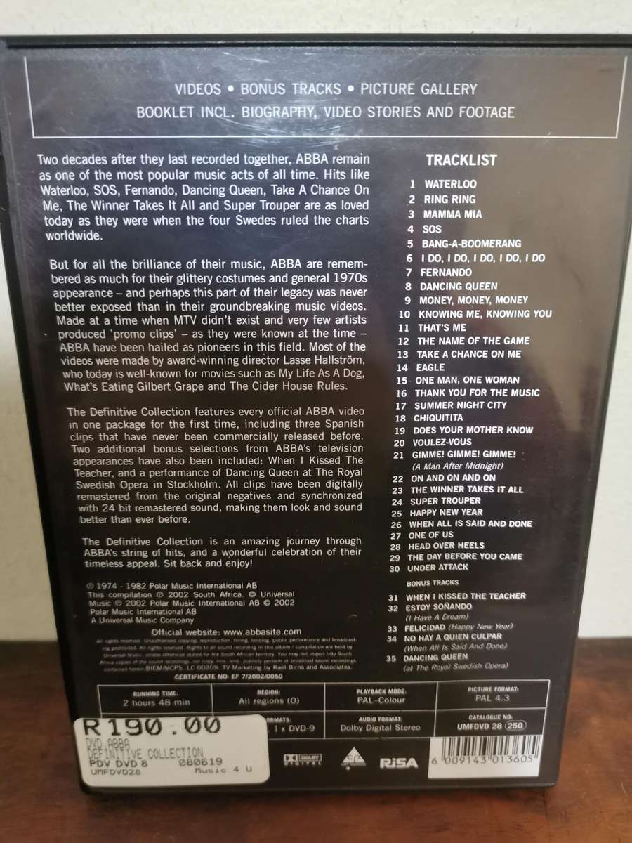ABBA - The Definitive Collection Music DVD