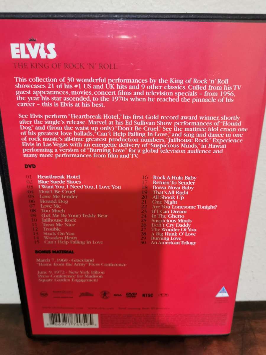 Elvis, The King of Rock and Roll Music DVD