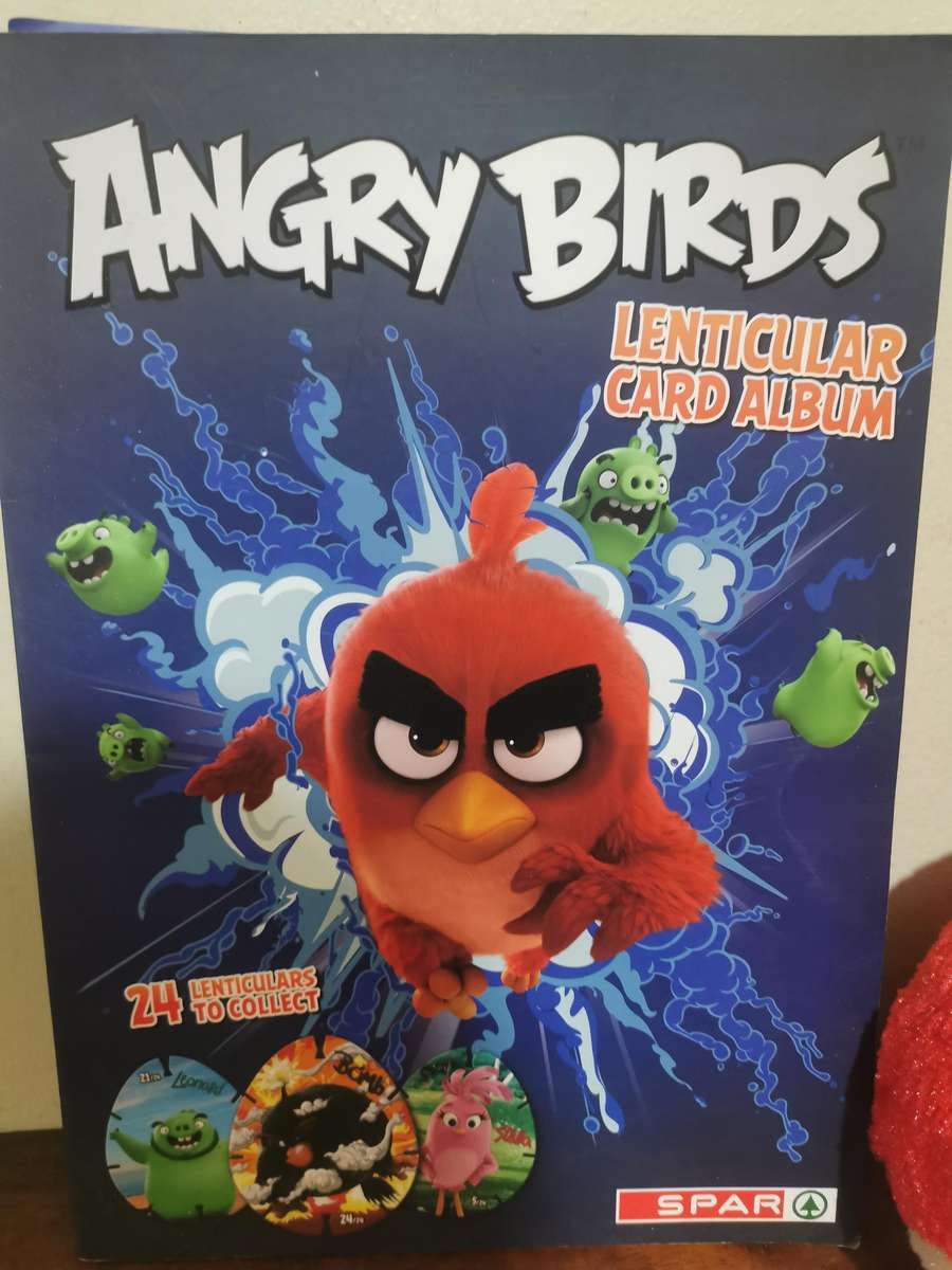 Complete Angry Birds Lenticular Card Album including Plush Toy