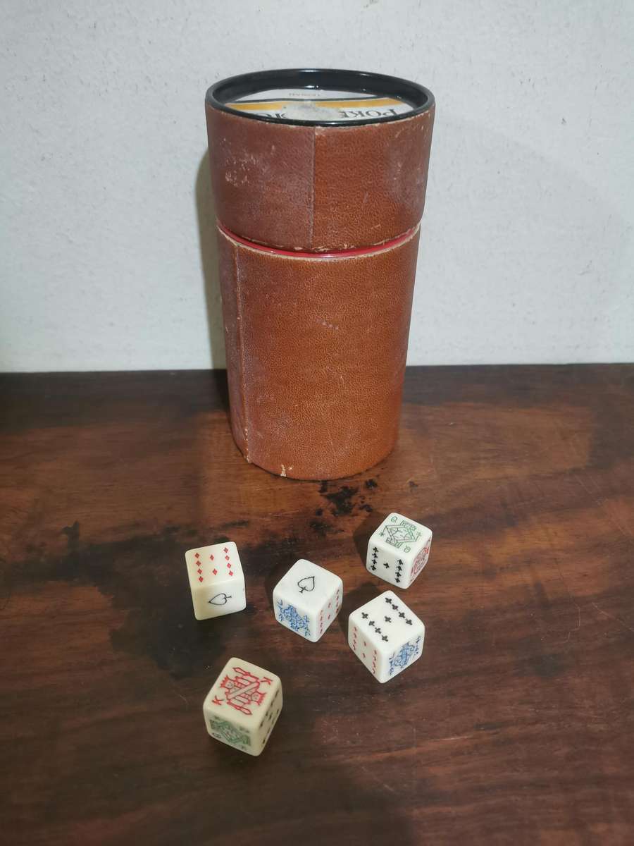 Vintage Poker Dice Set by Beston