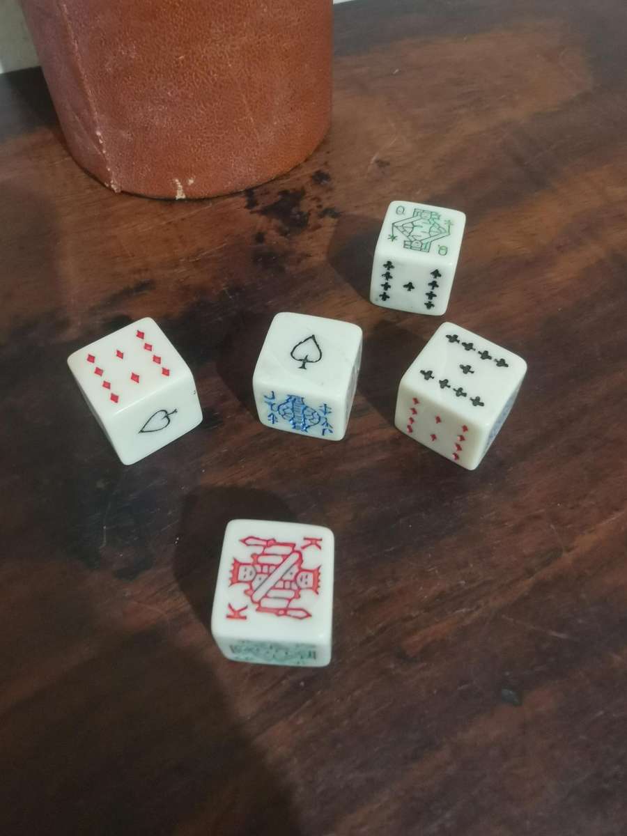 Vintage Poker Dice Set by Beston