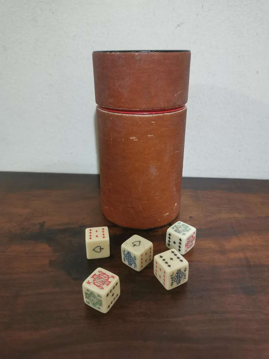 Vintage Poker Dice Set by Beston