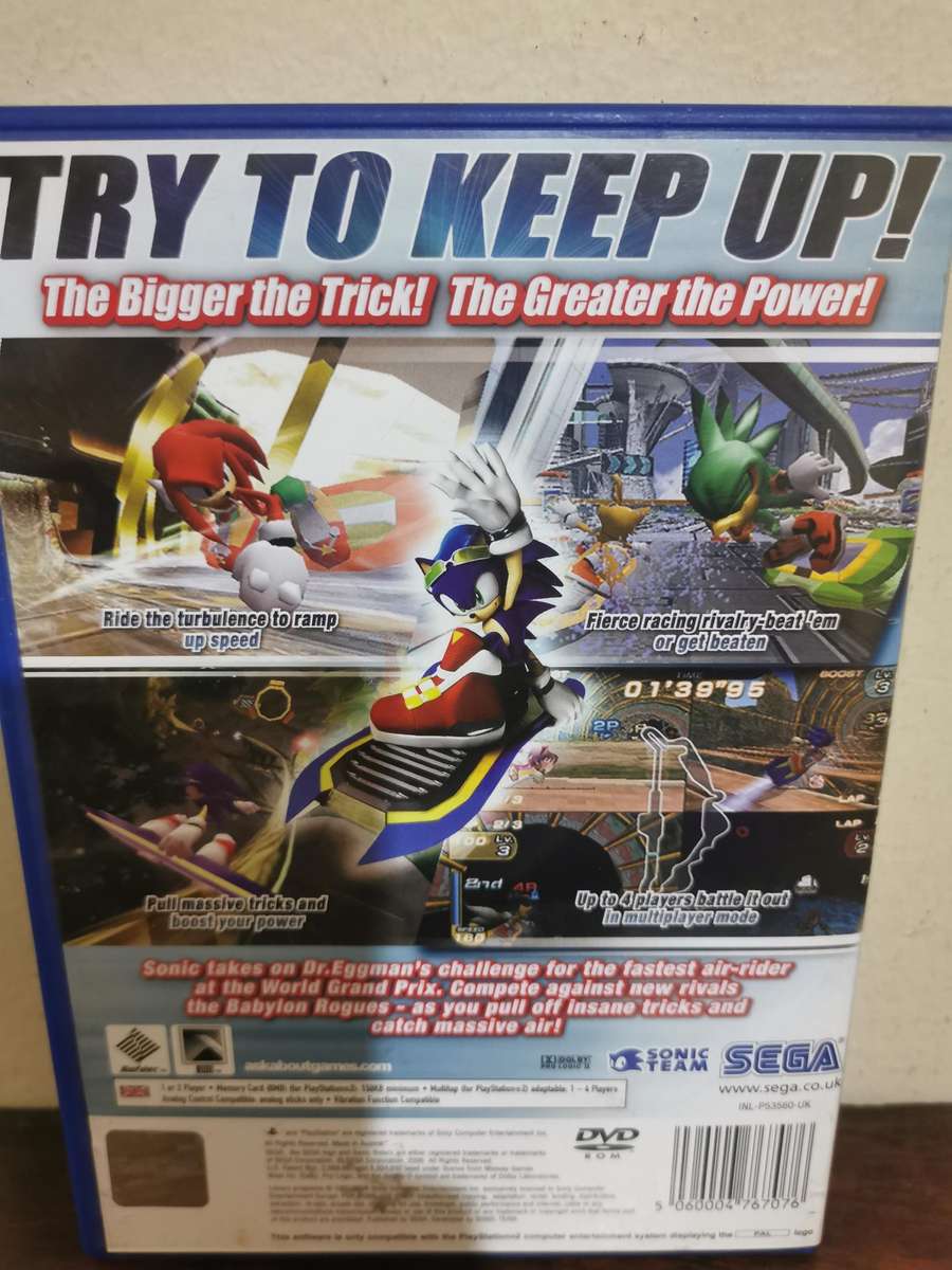 Sonic Riders on PlayStation 2 with Booklet
