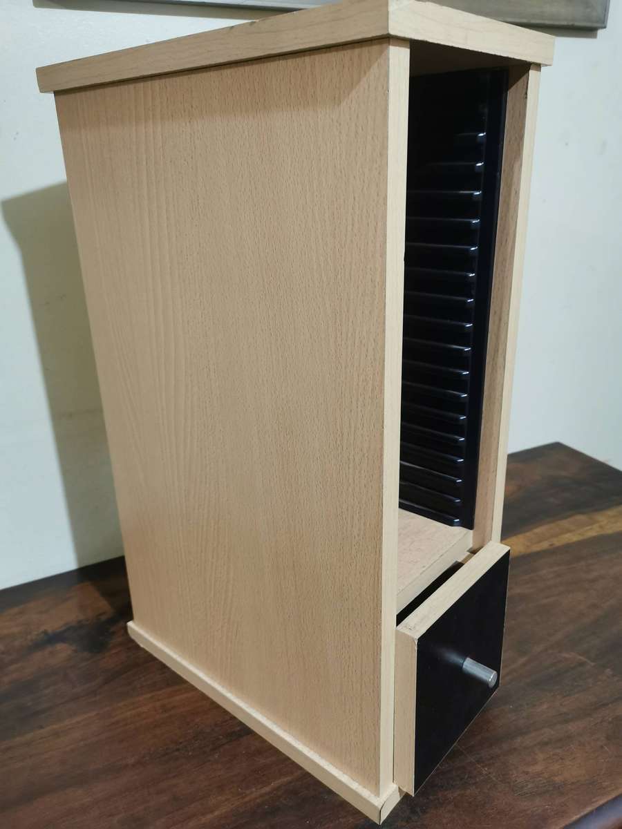 Wooden CD Rack with Drawer