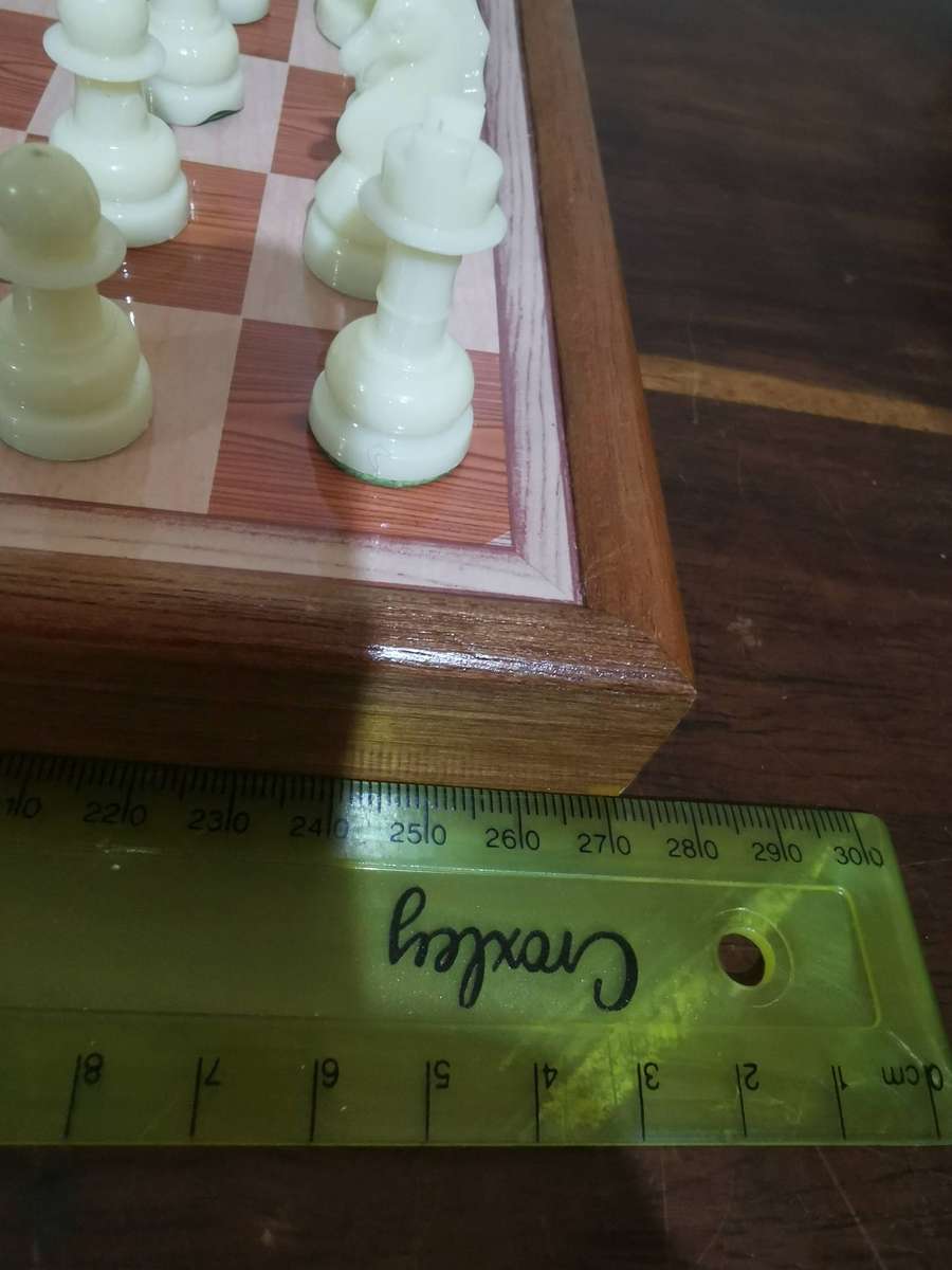 Vintage Wood Chess and Backgammon Travel Set