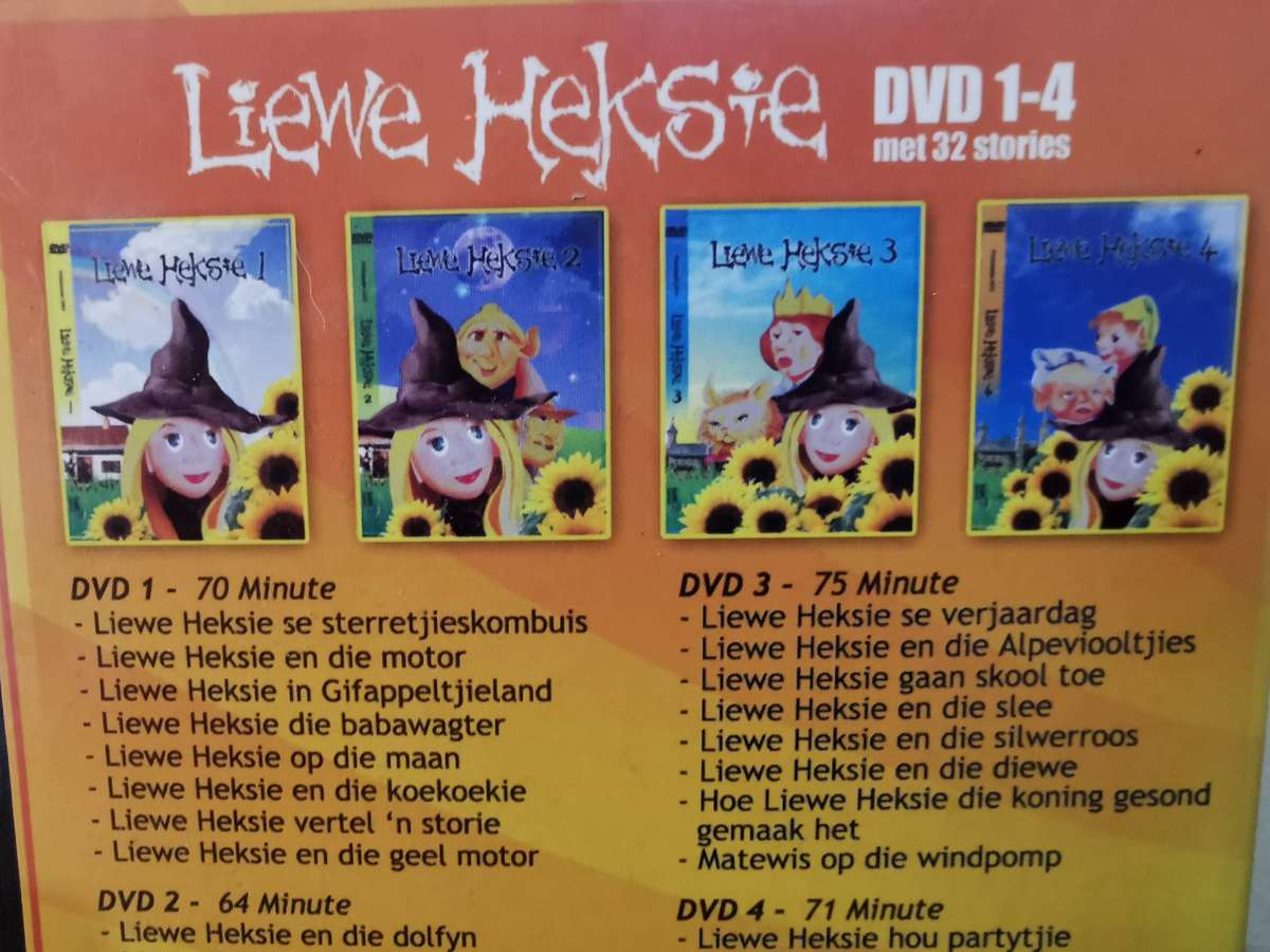 Complete Box Set vol 1-4 of Liewe Heksie on DVD