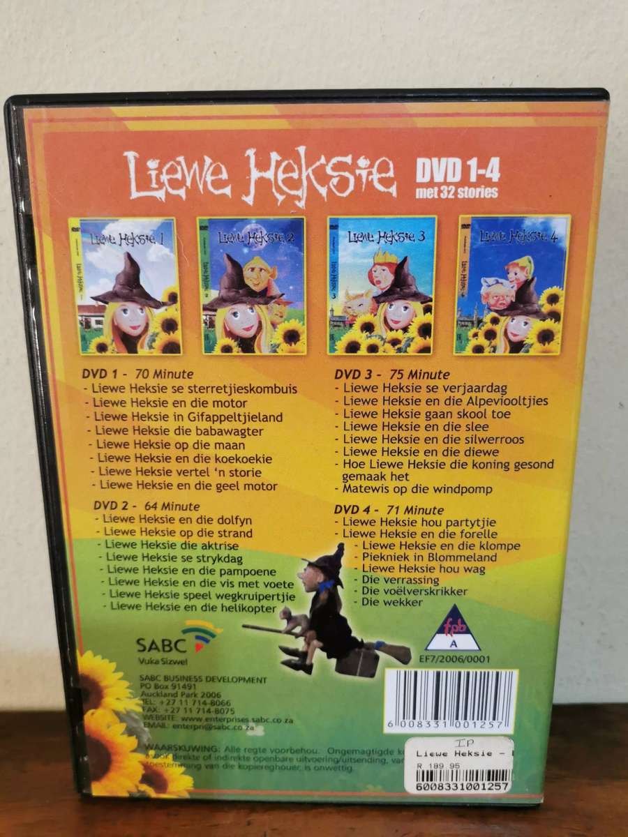 Complete Box Set vol 1-4 of Liewe Heksie on DVD