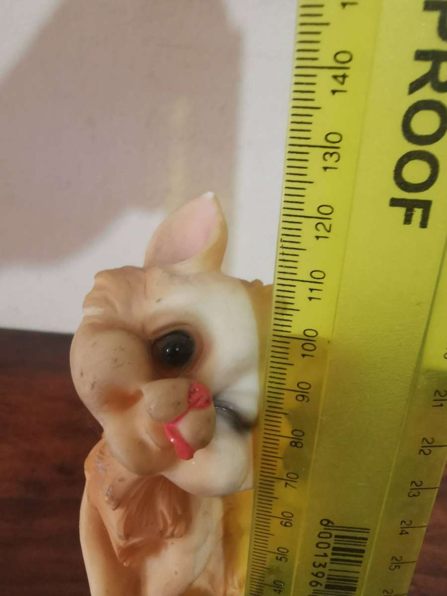 Adorable Winking Cat Ceramic Ornamental Figurine