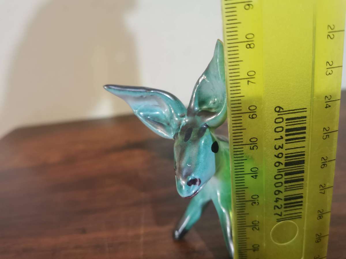 Vintage Glazed Ceramic Donkey