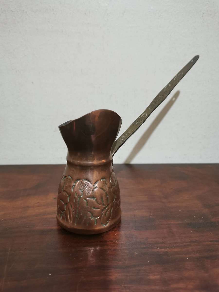 Vintage Turkish Copper and Brass Coffee Pot