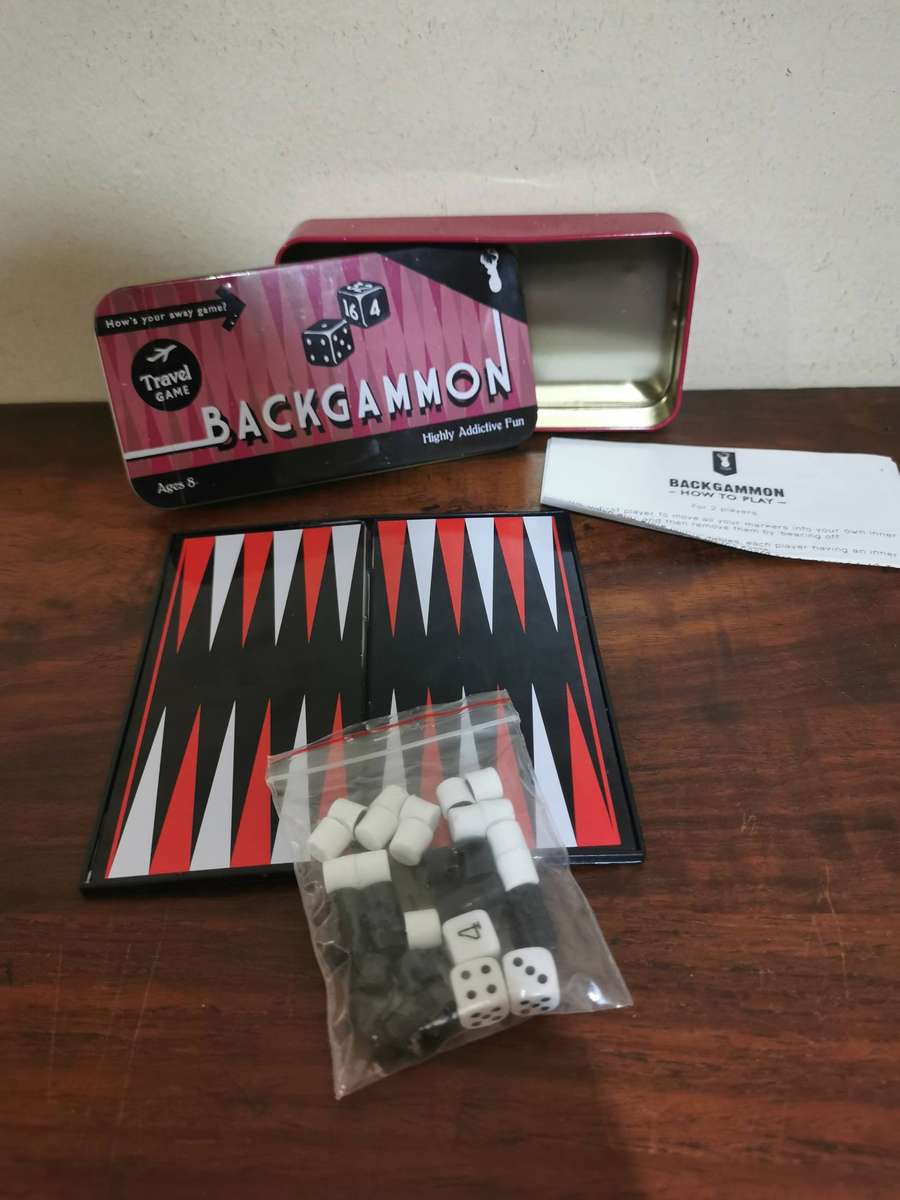 Backgammon Set in Original Tin by TYPO