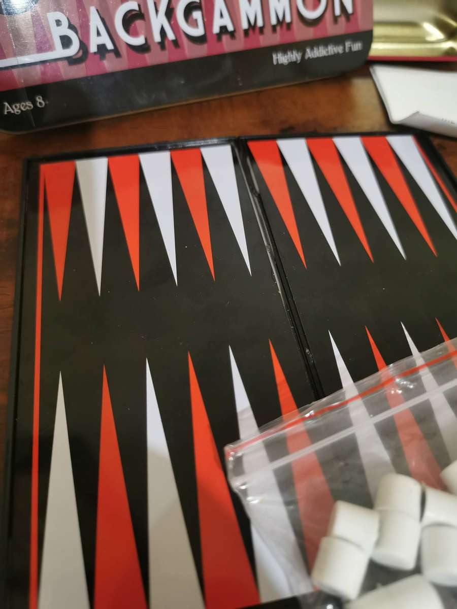 Backgammon Set in Original Tin by TYPO