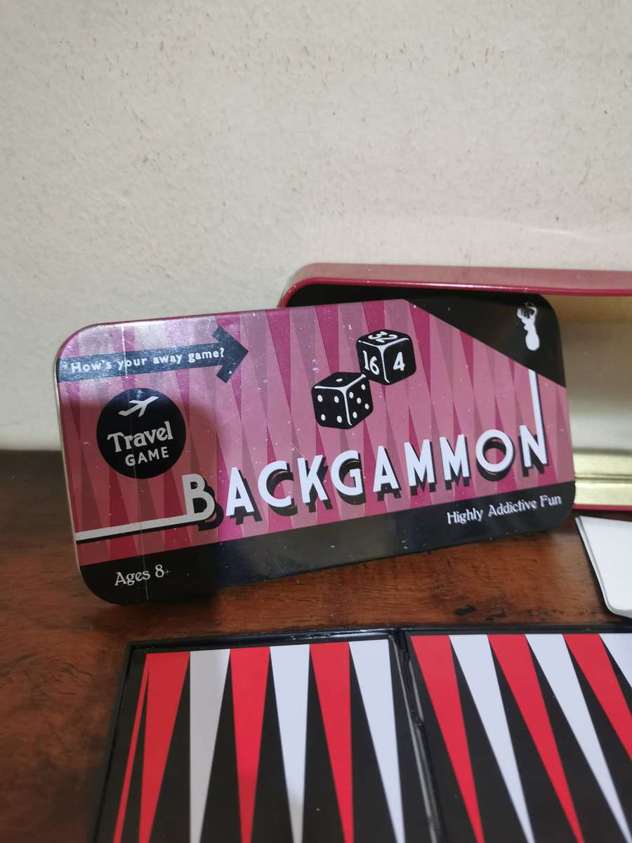 Backgammon Set in Original Tin by TYPO