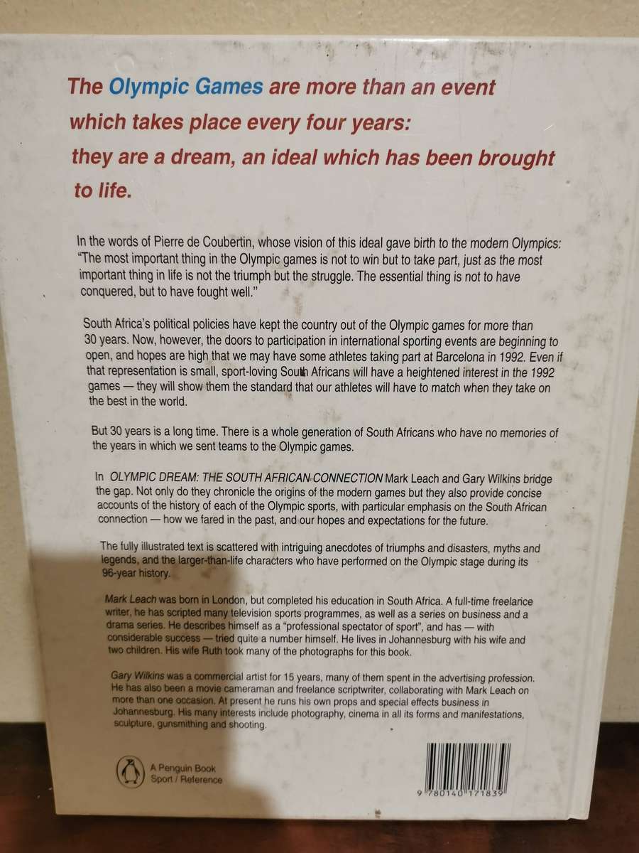 Olympic Dream, The South African Connection Hardcover Book