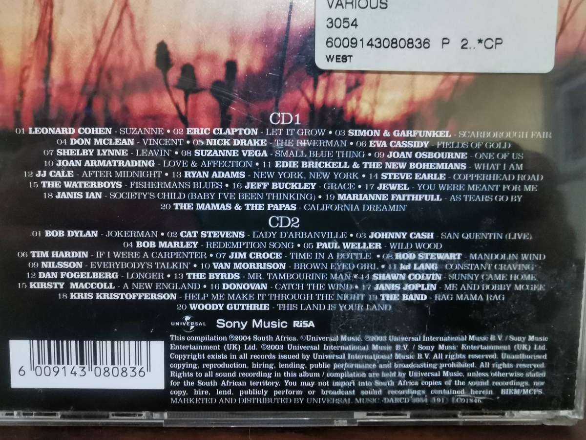 Acoustic Nights, 2-Disc Music Compilation CD - see pics