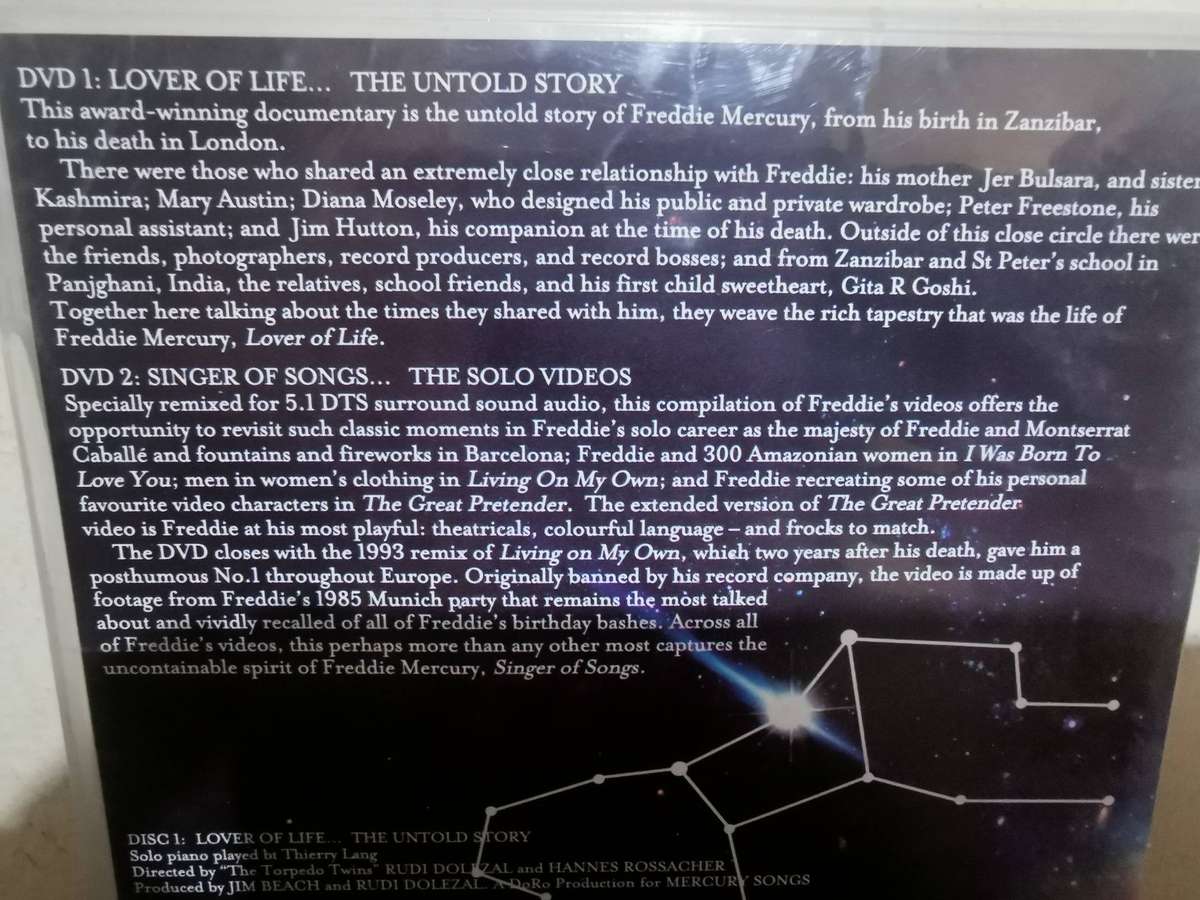 Freddie Mercury - Lover of Life, Singer of Songs on DVD