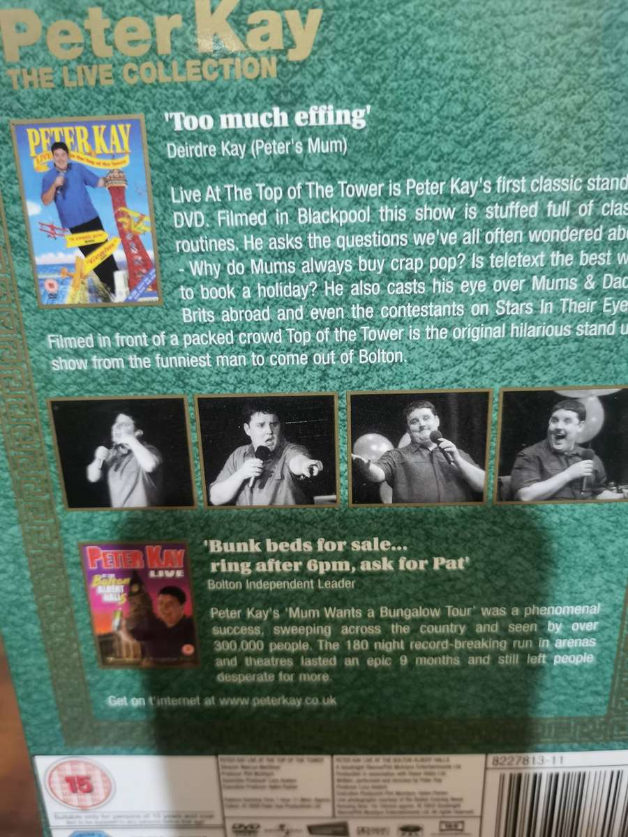 Peter Kay Box Set, The Live Collection on DVD