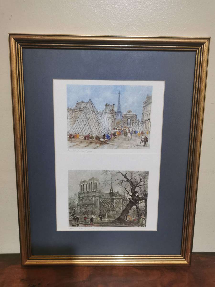 Gorgeous Paris Portrait in Glass and Wood Frame - 43cmx34cm