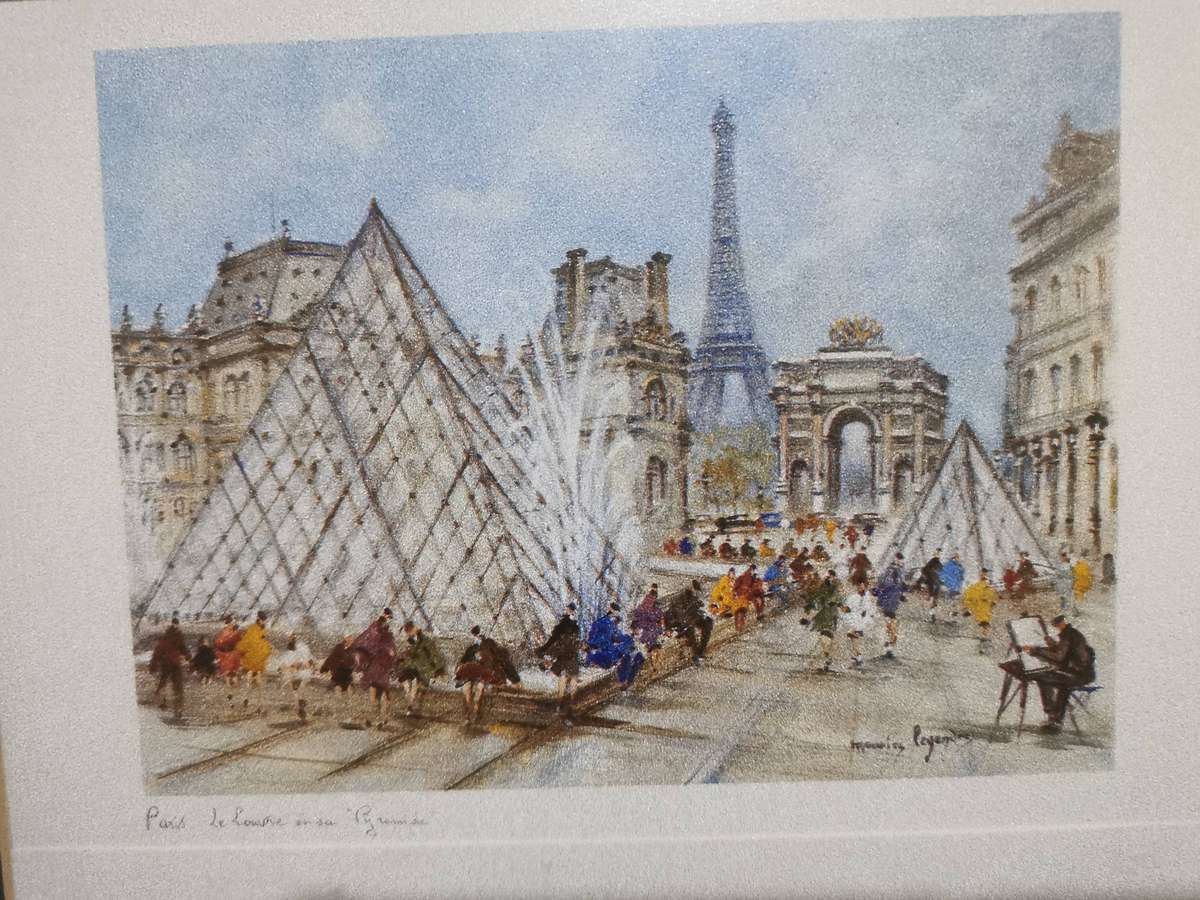Gorgeous Paris Portrait in Glass and Wood Frame - 43cmx34cm