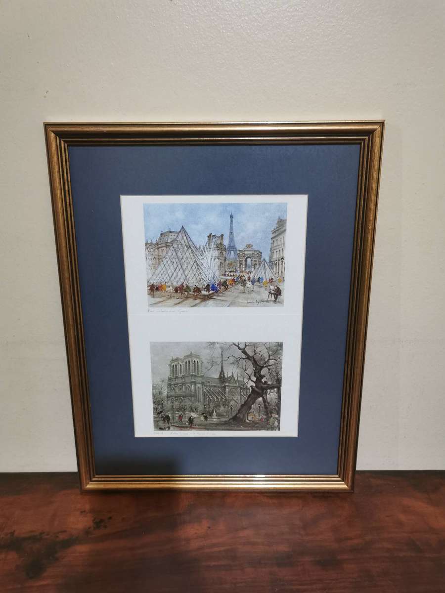 Gorgeous Paris Portrait in Glass and Wood Frame - 43cmx34cm