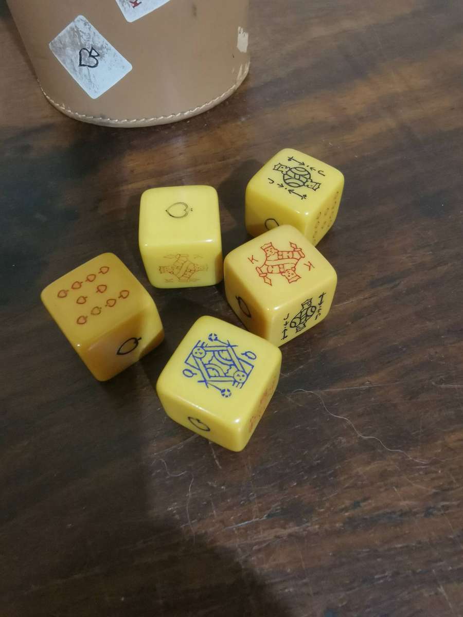 Viking, made in England Antique Poker Dice Set