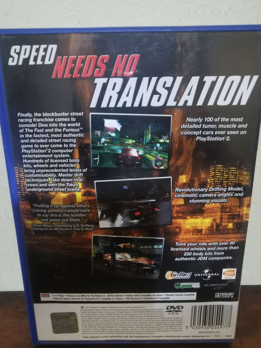 The Fast and the Furious Game on PlayStation 2 with Booklet