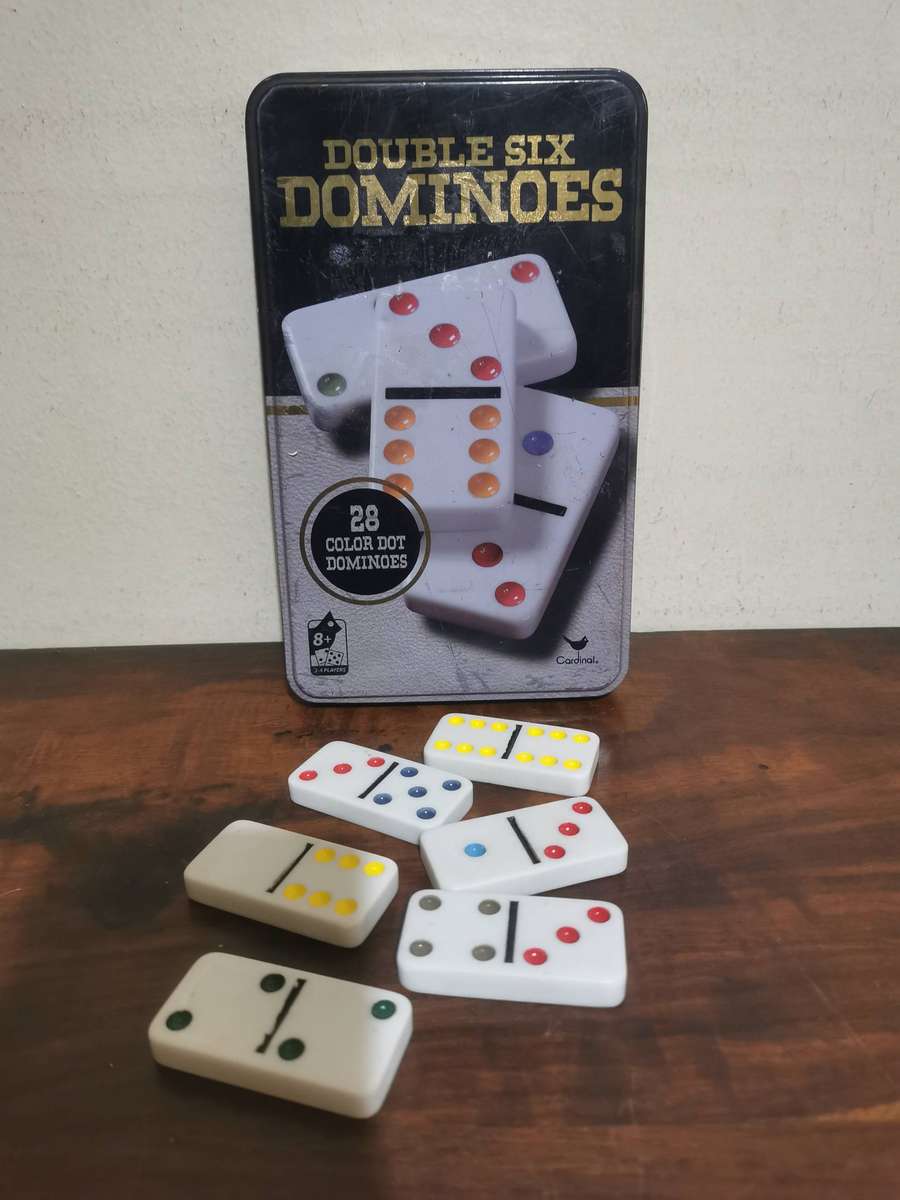 Awesome Double Six Domino Set in Classic Tin
