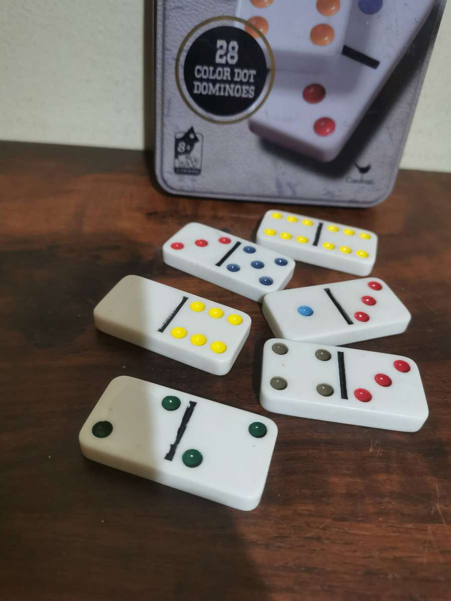 Awesome Double Six Domino Set in Classic Tin
