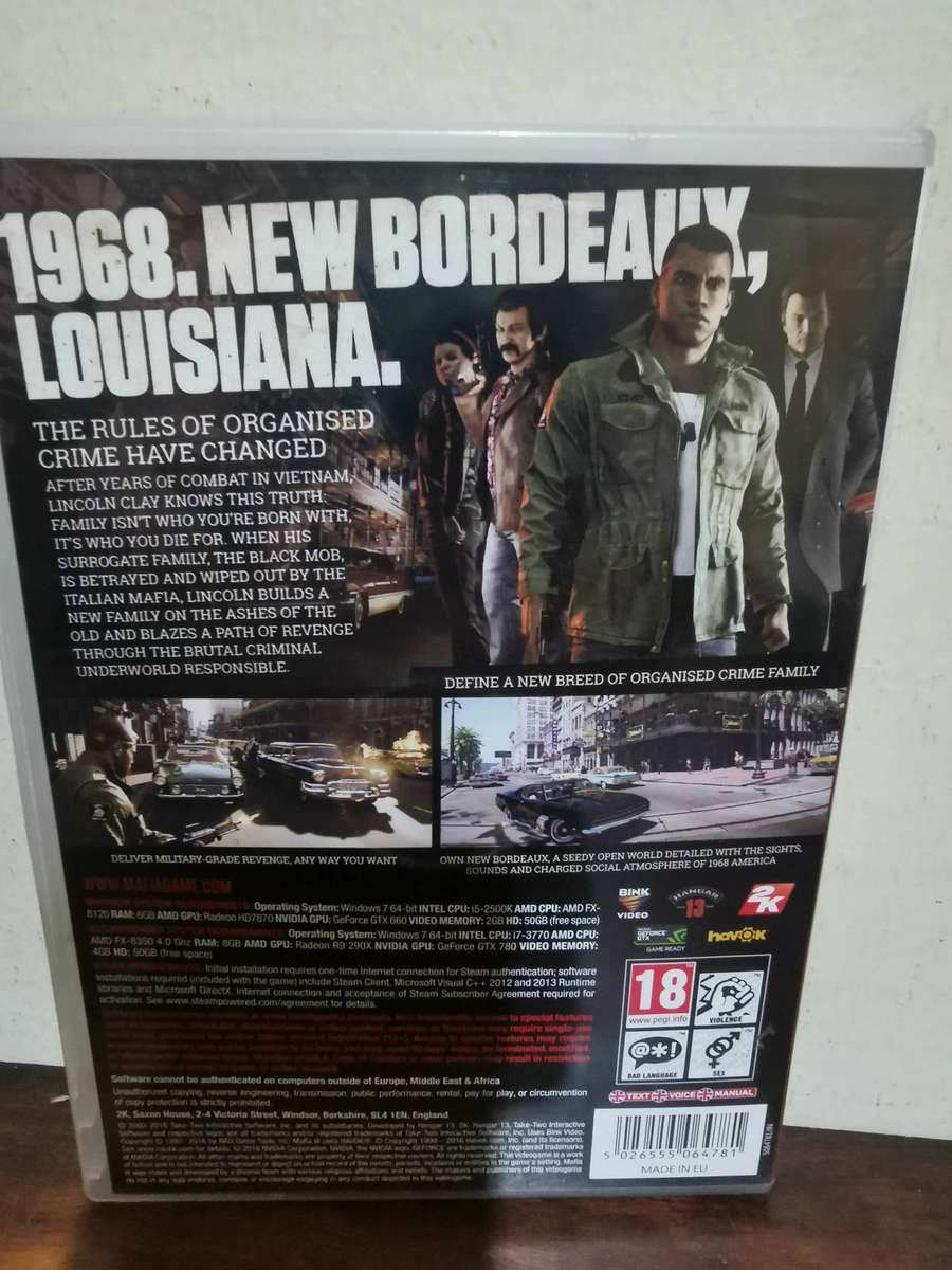 Mafia 3 PC Game Complete with Booklets and Map