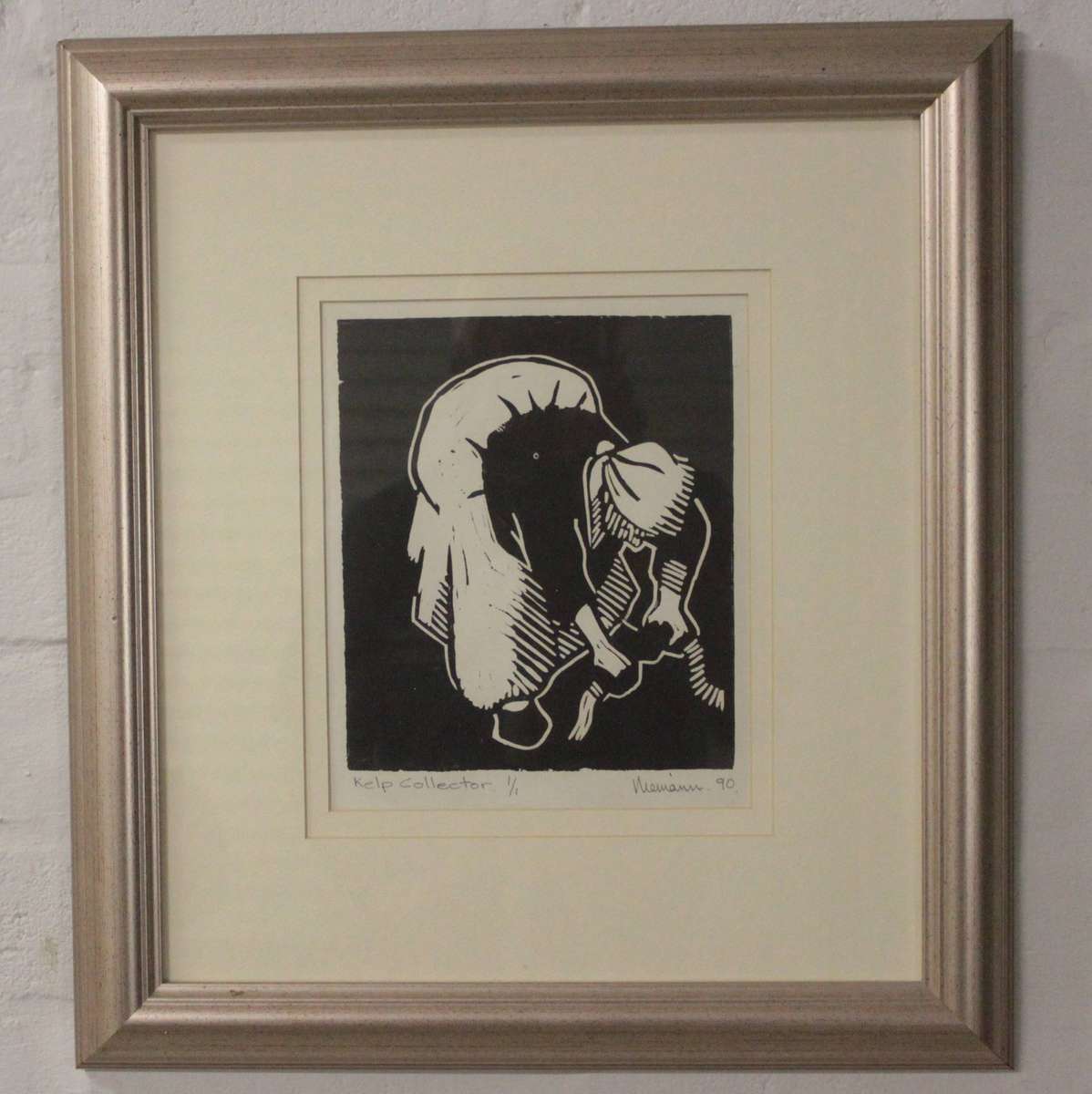 Hennie Niemann Snr., Linocut 1/1, 1990,