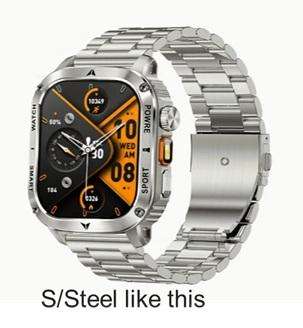 NEW STYLE SMART WATCH, 128M OVERSIZED MEMORY, 400MAH HIGH-C S/Steel Strap