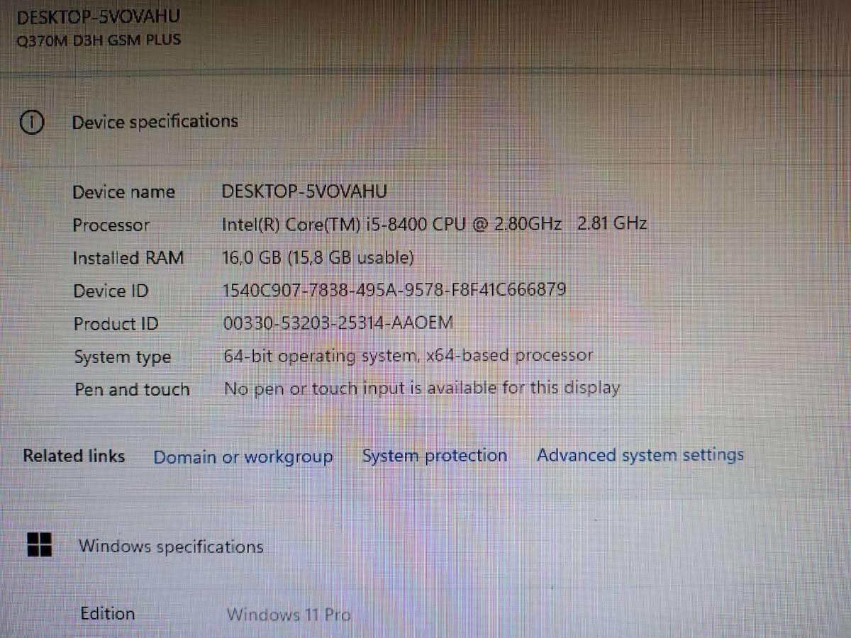 8th Gen i5 PC Tower