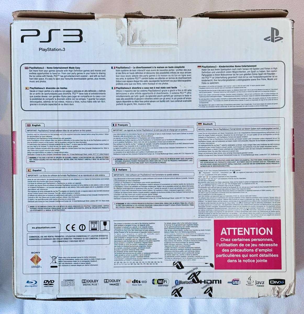 Sony PlayStation 3 160GB Console with Controller and Cables