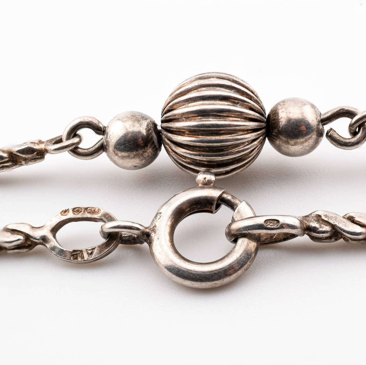 Vintage Andreas Daub AD 925 Sterling Silver Multi-Strand Necklace  25.78g